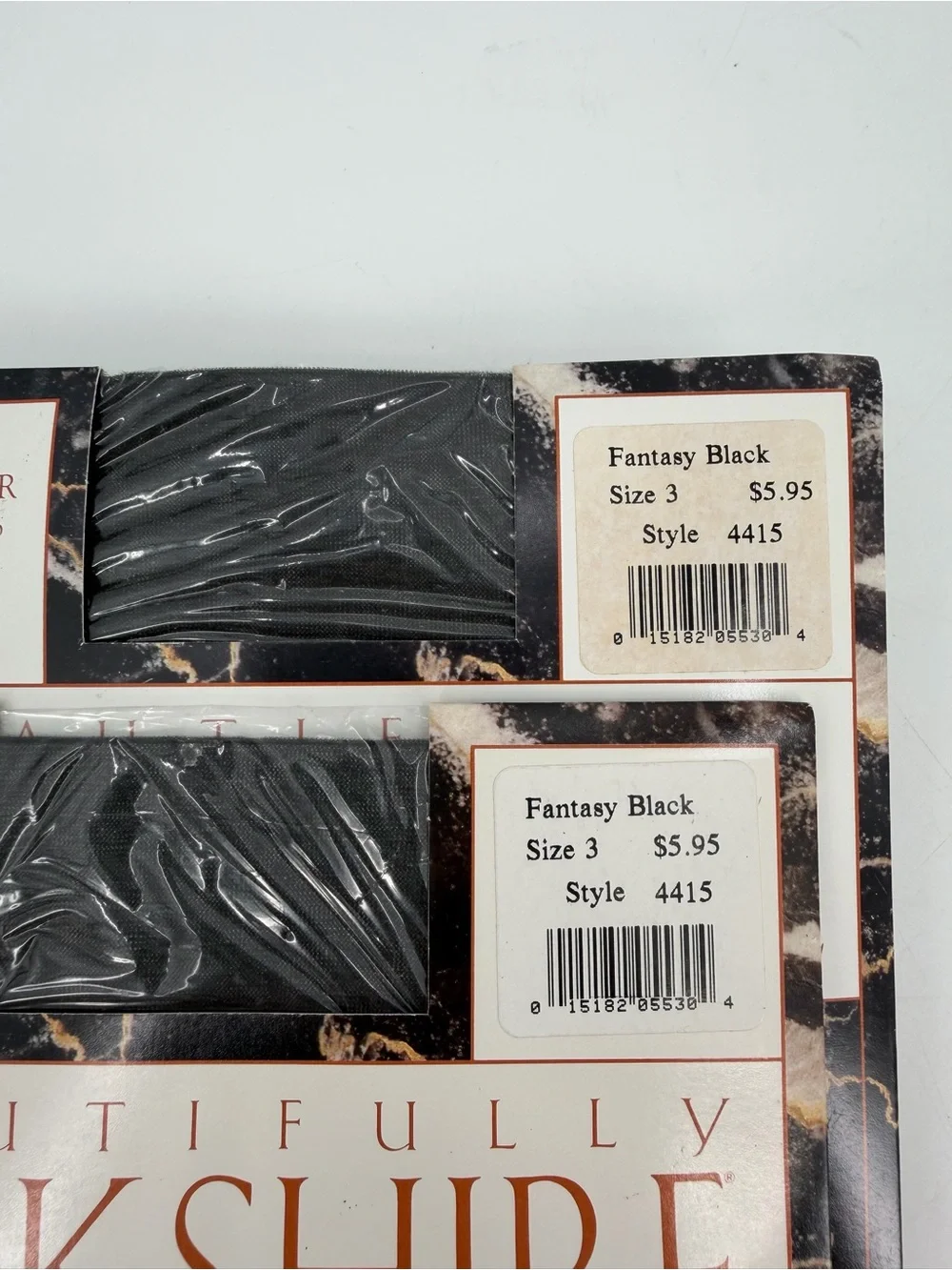 Beautifully Berkshire Pantyhose Sz 3 Ultra Sheer Control Top 2 Pr VTG Black 4415